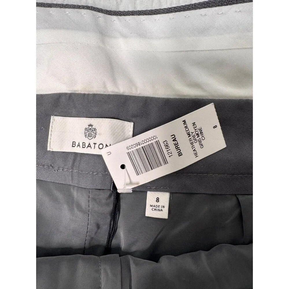 NWT Aritzia Babaton Bureau Grey Fold Over Shorts Woman’s SZ 8 - Picture 8 of 12